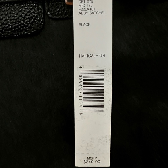 Antonio Melani NEW Abby Satchel Haircalf & Leather Black MSRP $249 - Picture 3 of 3